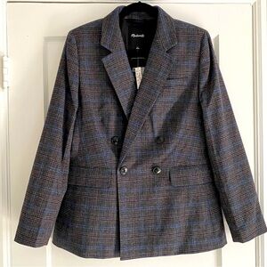 NWT Madewell Rosedale Blazer in Plaid